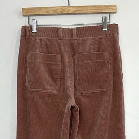 CLUB MONACO High Rise Wide-Leg Cords in Mauve - Picture 7 of 11